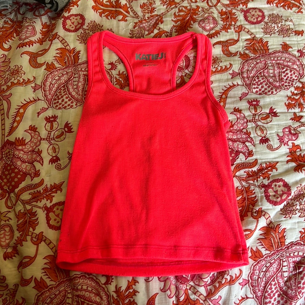 Katie J nyc tank top neon pink